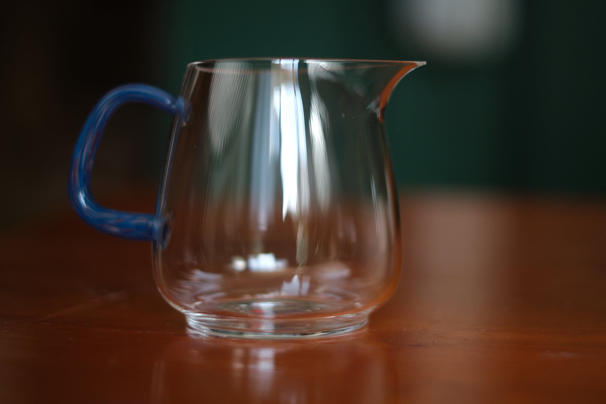 Glass pitcher - blue handle